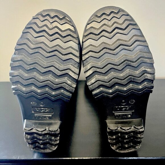 UGG Australia Shelby Black Matte Tall Rubber Rain Boots 1098249 Womens Size 7 - Picture 7 of 12